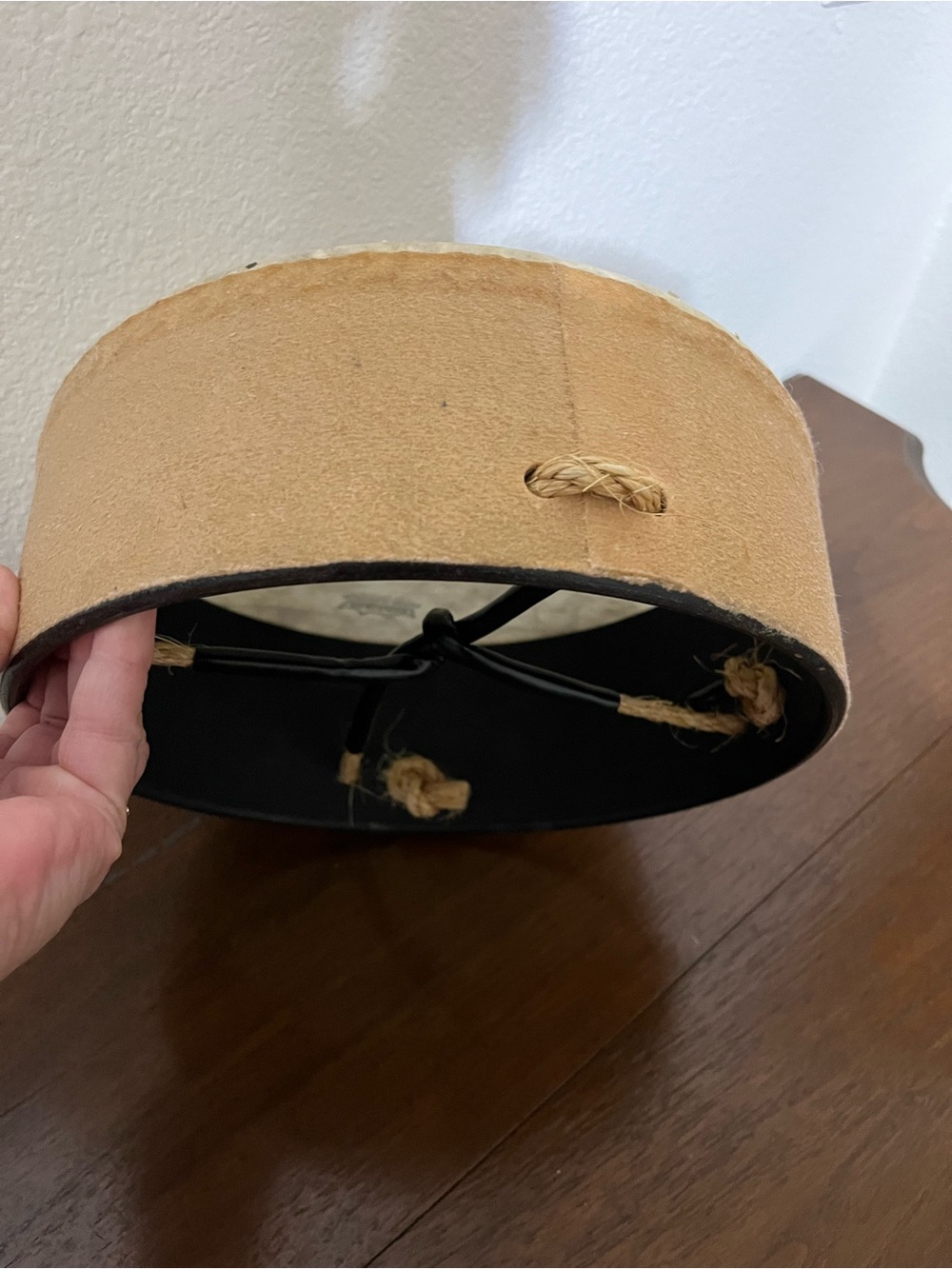 Remo Buffalo Drumhead Hand Drum - Natural Beige— no drumstick - Picture 3 of 7